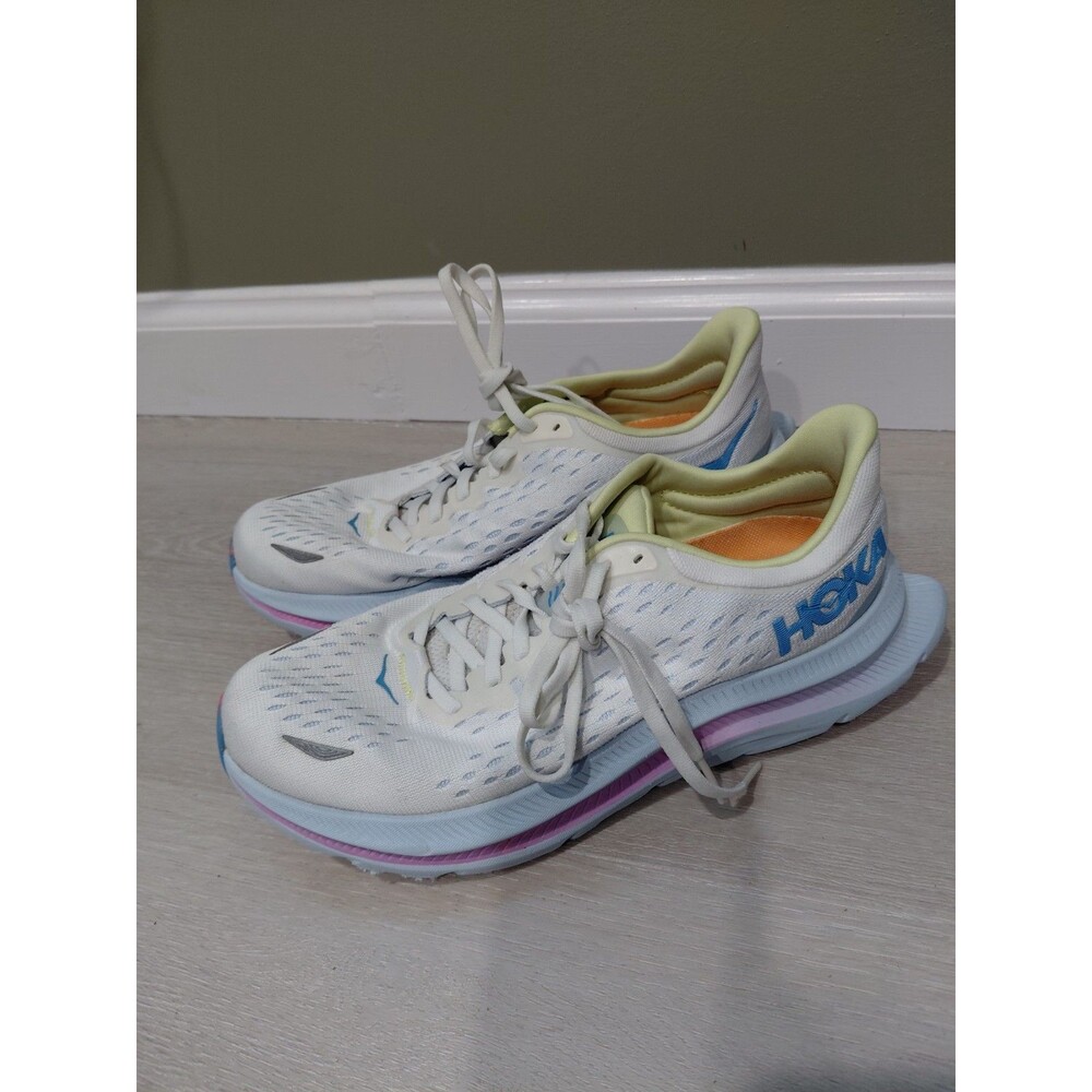 Hoka One One Kawana Shoes Womens Size 7B White Blue Pink Women Sneakers